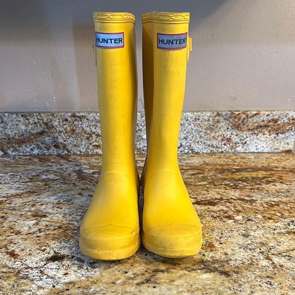 Kids Hunter Yellow Rain-boots - Picture 2 of 7